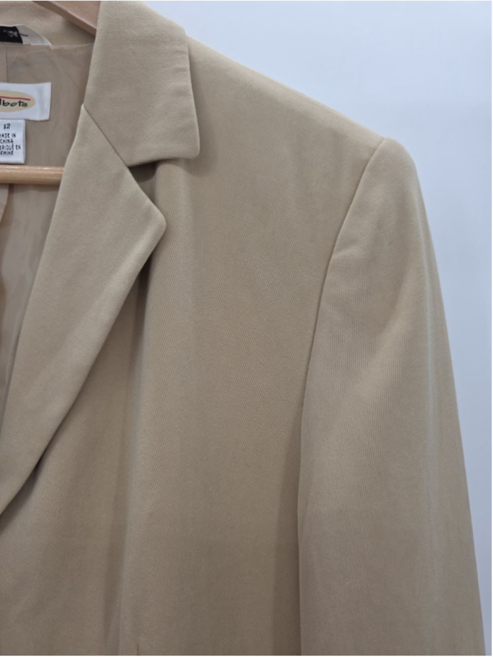 Vintage Talbots Pure Silk Blazer Size 12 Beige Old Money Quiet Luxury - Picture 9 of 16